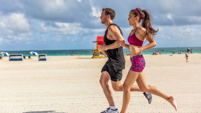jogging-exercising-beach-miami-florida