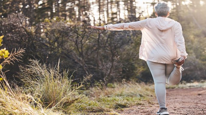old woman fitness - exercises to improve balance