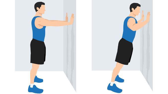 Wall Push-Ups - most common causes of falls in the elderly