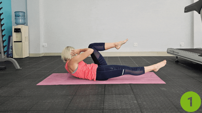 Bicycle Crunches - best exercise for visceral fat loss