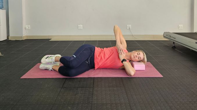 Sleeper Stretch - frozen shoulder stretches