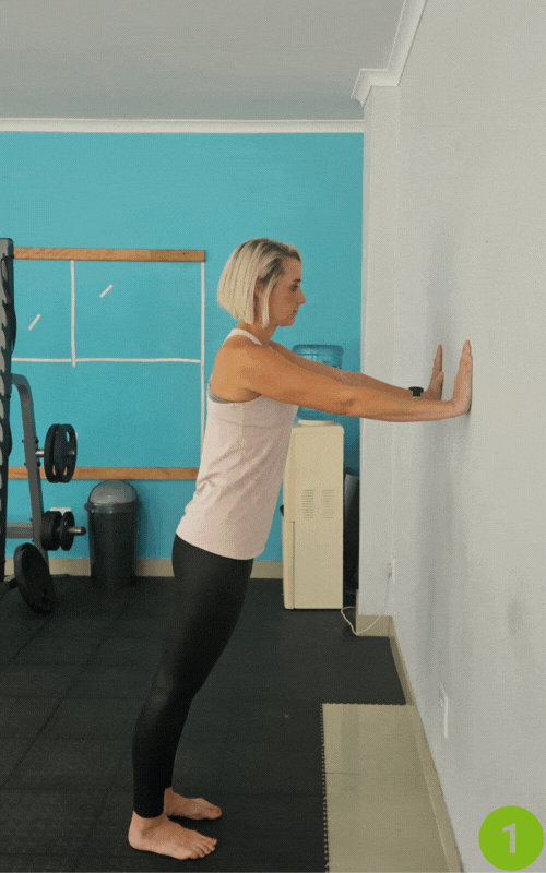 Wall push-ups - how to lose visceral fat
